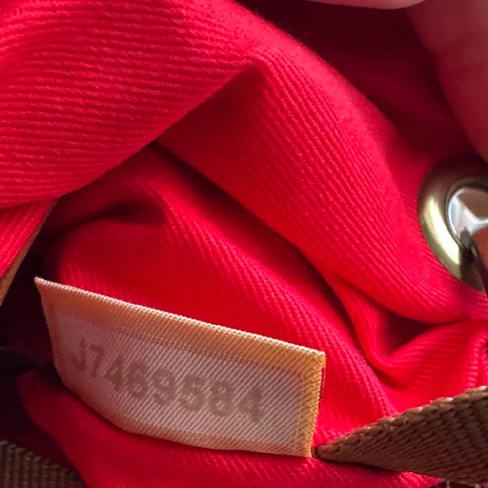 Dooney & Bourke Khaki Nylon Canvas Backpack with Leather Trim - Picture 9 of 12